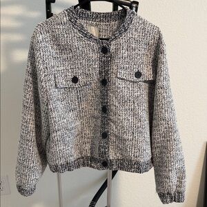 Joie Black and White Bomber Jacket